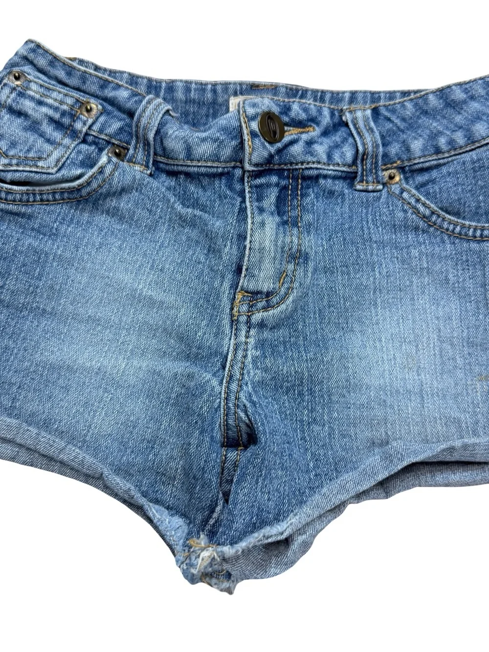 Vintage Y2K Women’s Bongo Embroidered Flower Cute Blue Jean Shorts Size 10